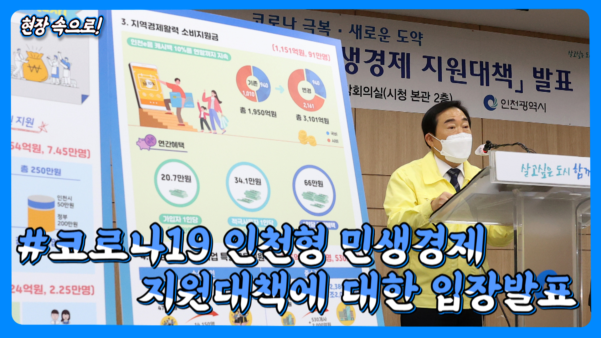 코로나19 인천형 민생경제 지원대책에 대한 입장발표 사진