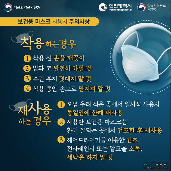 코로나19 관련 마스크 사용 개정 권고사항(비상상황에서의 한시적 지침) 이미지 4