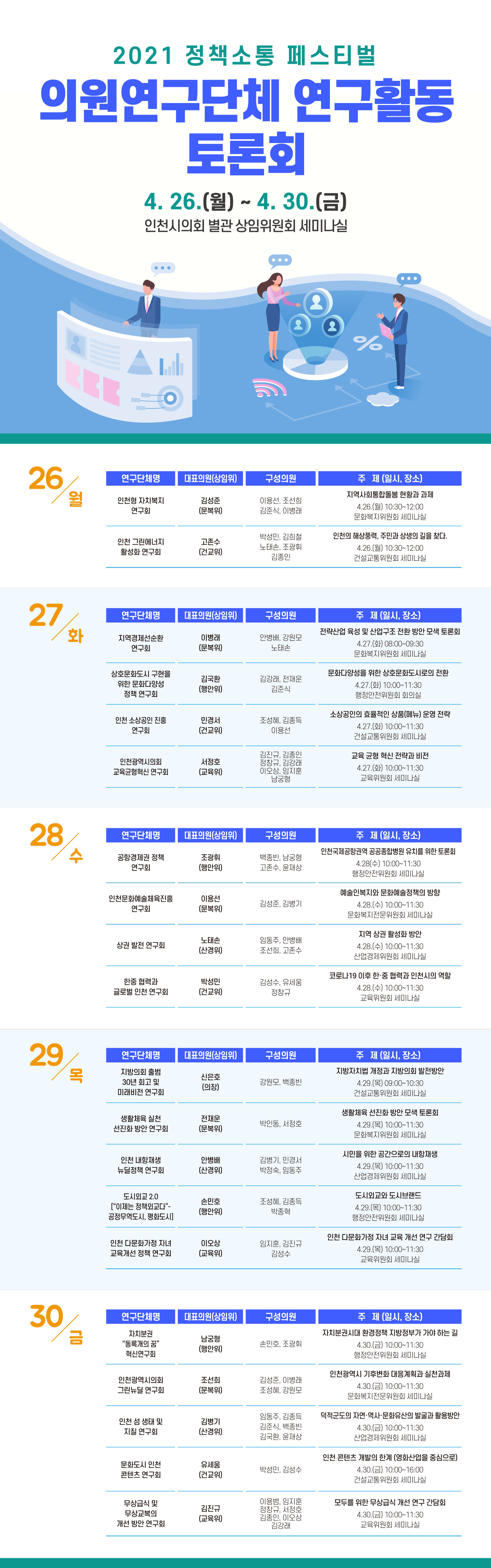 2021 정책소통 페스티벌(의원연구단체 세부일정) 이미지 1