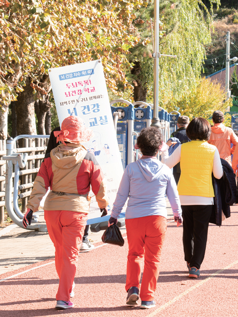 아침운동은 주 3회 진행되고 있다.