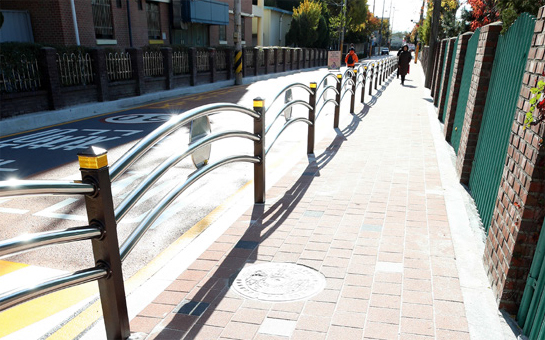 정비가 완료된 용현남초등학교 통학로