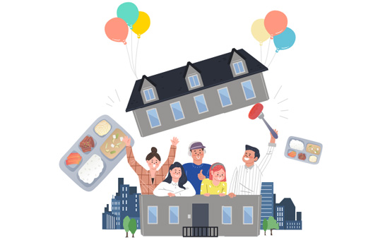 학교 밖 청소년 급식비 지 상징 일러스트