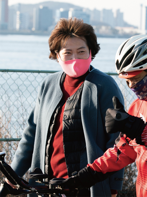 중구 자전거대순환도로에 나와 있는 박정숙 의원