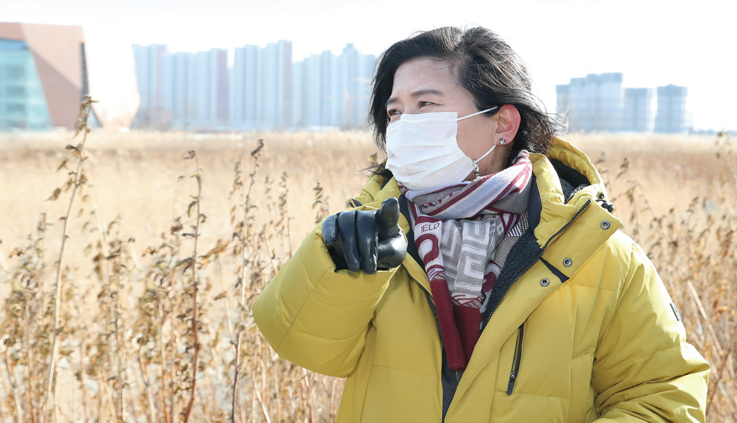 케나프 식재 현장을 찾은 조선희 의원