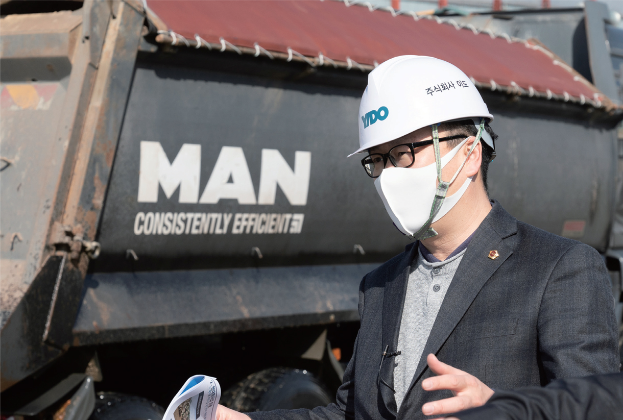 친환경 사업장에 방문한 전재운 의원