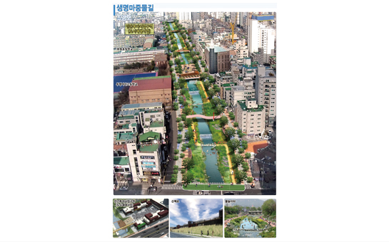 굴포천 생태하천 예상 복원도