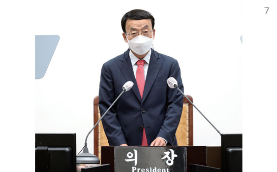 허식 의장 개원사 사진