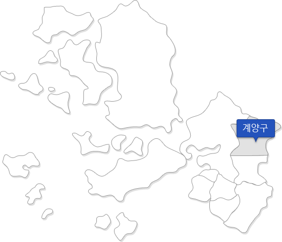 인천 지역구별 지도  : 계양구 표기