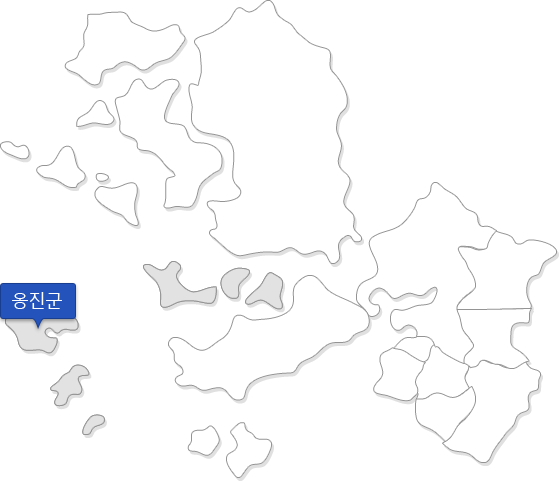 인천 지역구별 지도  : 옹진군 표기